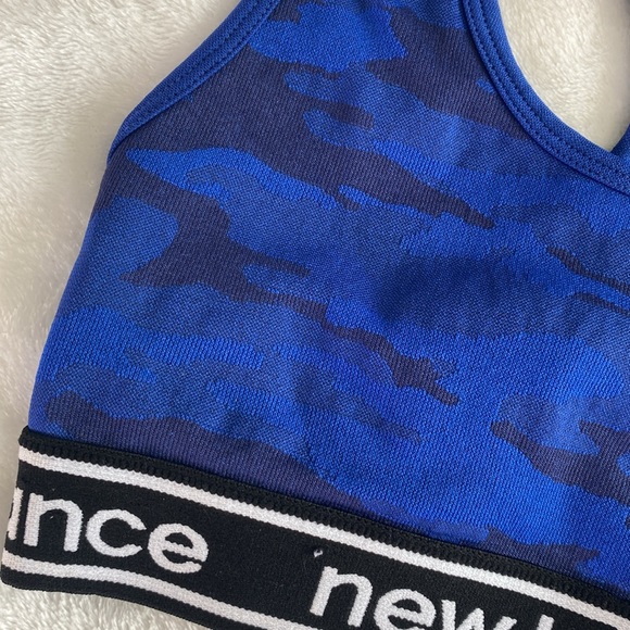 New Balance blue camo sports racerback bra - Picture 5 of 16
